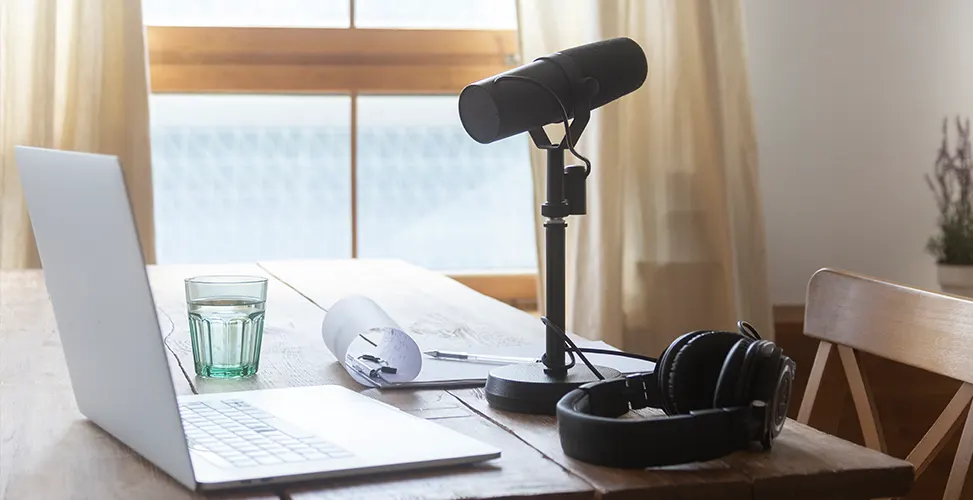 portable podcast setup