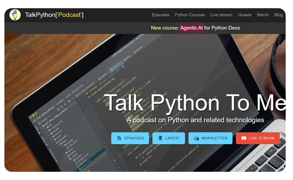 Top 15 Best Coding Podcasts to Follow in 2026 3 Talk Python to Me podcast